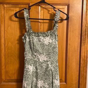 Green floral jumpsuit